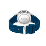 Hugo Boss Runner Chronograph Black Dial Blue Silicone Strap Watch for Men - 1514245