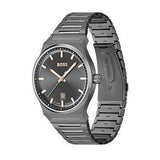 Hugo Boss Candor Grey Dial Grey Steel Strap Watch for Men - 1514078
