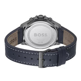 Hugo Boss Troper Chronograph Blue Dial Blue Leather Strap Watch for Men - 1514056