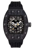 Philipp Plein The Skeleton Black Dial Black Silicone Strap Watch for Men - PWVBA0423