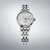 Seiko Presage Cocktail Time Automatic Diamonds White Dial Silver Steel Strap Watch for Women - SRE017J1
