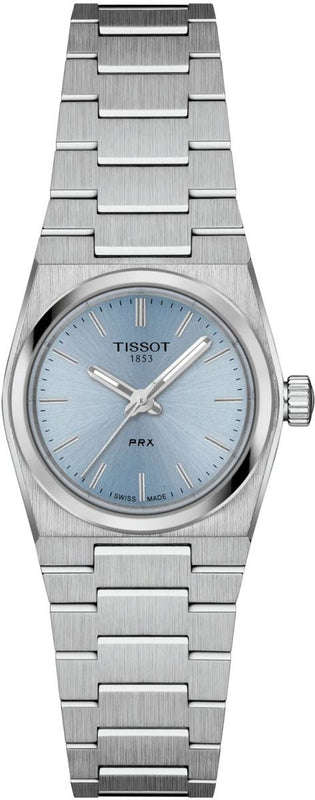 Tissot PRX Quartz Ice Blue Dial Silver Steel Strap Watch for Women - T137.010.11.351.00