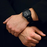 Philipp Plein The Skeleton Black Dial Black Silicone Strap Watch for Men - PWVBA0423
