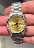 Seiko 5 Sports Automatic Gold Dial Silver Steel Strap Watch for Men - SRPL59K1