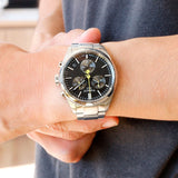 Tissot PR 100 Tour De France Chronograph Black Dial Silver Steel Strap Watch for Men - T150.417.11.051.00