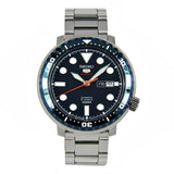 Seiko 5 Sports Automatic Blue Dial Silver Steel Strap Watch for Men - SRPC63J1