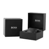 Hugo Boss Trace Chronograph Blue Dial Brown Leather Strap Watch for Men - 1514002