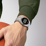 Tissot Digital Quartz Black Dial Silver Steel Strap Watch for Men - T137.463.11.050.00