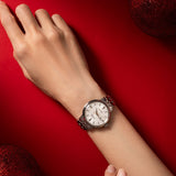 Seiko Presage Cocktail Time Automatic Diamonds White Dial Silver Steel Strap Watch for Women - SRE017J1