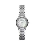 Emporio Armani Alpha Mother of Pearl Dial Silver Steel Strap Watch for Women - AR1803