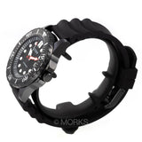 Citizen Mechanical Automatic Black Dial Black Rubber Strap Watch for Men - NJ0125-11E