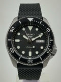 Seiko 5 Sports SKX Series Automatic Black Dial Black Silicone Strap Watch for Men - SRPD65K2