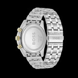 Hugo Boss Skytraveller Chronograph Green Dial Silver Steel Strap Watch for Men - 1514195