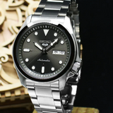 Seiko 5 Sports Automatic Grey Dial Silver Steel Strap Watch for Men - SRPE51K1