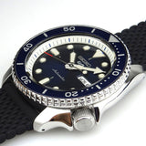 Seiko 5 Sports SKX Automatic Blue Dial Blue Silicone Strap Watch for Men - SRPD71K2