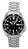 Seiko 5 Sports SKX Automatic Black Dial Silver Steel Strap Watch for Men - SRPL85K1