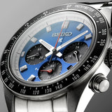 Seiko Speedtimer Solar US Special Edition Blue Dial Silver Steel Strap Watch for Men - SSC931