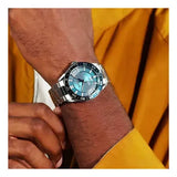 Hugo Boss Runner 3H Green Dial Silver Steel Strap Watch for Men - 1514208