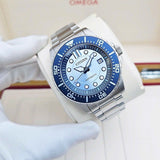 Citizen Mechanical Automatic Blue Dial Silver Steel Strap Watch for Men - NJ0178-81M