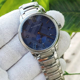 Burberry Classic Blue Dial Silver Steel Strap Watch for Men - BU10007
