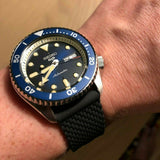 Seiko 5 Sports SKX Automatic Blue Dial Blue Silicone Strap Watch for Men - SRPD71K2