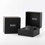Hugo Boss Candor Black Dial Gold Steel Strap Watch for Men - 1514077