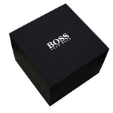 Hugo Boss Troper Chronograph Black Dial Black Leather Strap Watch for Men - 1514055