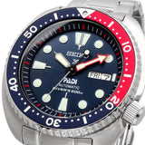 Seiko Prospex PADI Special Edition Automatic Blue Dial Silver Steel Strap Watch for Men - SRPE99