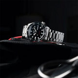 Seiko 5 Sports SKX Automatic Black Dial Silver Steel Strap Watch for Men - SRPL85K1