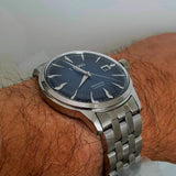 Seiko Presage Cocktail Time Automatic Blue Dial Silver Steel Strap Watch for Men - SRPB41J1
