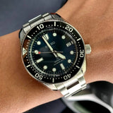 Seiko Prospex Marinemaster Automatic Scuba Divers Blue Dial Silver Steel Strap Watch for Men - SPB187J1