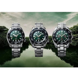 Seiko Prospex 140th Anniversary Limited Edition Automatic Scuba Divers Green Dial Silver Steel Strap Watch for Men - SPB207J1