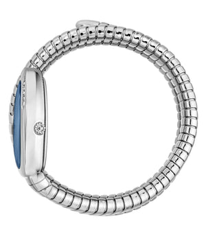 Just Cavalli Vezzoso Blue Dial Silver Steel Strap Watch for Women - JC1L230M0025