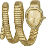 Just Cavalli Doppio Gold Dial Gold Steel Strap Watch for Women - JC1L163M0025
