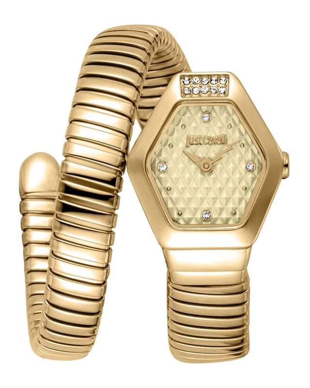 Just Cavalli Splora Gold Dial Gold Steel Strap Watch for Women - JC1L394M0025