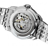 Bulova BVA Dual Aperture Black Dial Silver Steel Strap Watch for Men - 96A119