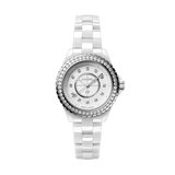 Chanel J12 Quartz Diamonds White Dial White Steel Strap Watch for Women - J12 H6418