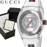 Gucci Sync Quartz White Dial White Rubber Strap Unisex Watch - YA137302