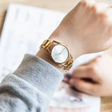 Calvin Klein Dainty White Dial Gold Steel Strap Watch for Women - K7L23546