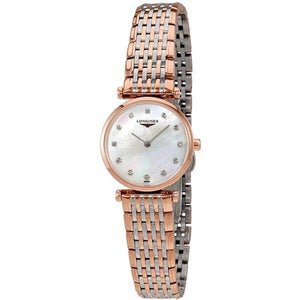 Longines La Grande Classique De Longines Diamonds Mother of Pearl Dial Two Tone Mesh Bracelet Watch for Women - L4.209.1.97.7