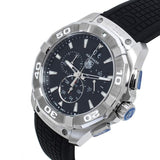 Tag Heuer Aquaracer Chronograph Black Dial Black Rubber Strap Watch for Men - CAY1110.FT6041