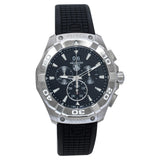Tag Heuer Aquaracer Chronograph Black Dial Black Rubber Strap Watch for Men - CAY1110.FT6041