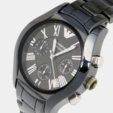Emporio Armani Black Ceramic Dial Ceramic Strap Watch For Women - AR1401