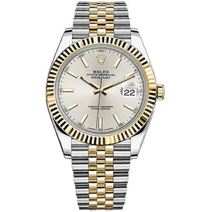 Rolex Datejust 41 Silver Dial Two Tone Oystersteel & Yellow Gold Jubilee Bracelet Watch for Men - M126333-0002