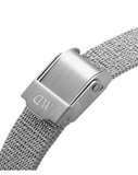 Daniel Wellington Classic Petite Sterling White Dial Silver Mesh Bracelet Watch for Women - DW00100442