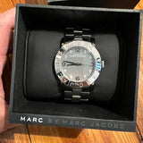Marc Jacobs Amy Grey Dial Grey Steel Strap Watch for Women - MBM3196