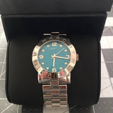 Marc Jacobs Amy Blue Dial Silver Steel Strap Watch for Women - MBM3272