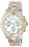 Marc Jacobs Blade Chronograph Silver Dial Two Tone Steel Strap Watch for Women - MBM3177