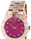 Marc Jacobs Amy Pink Dial Rose Gold Steel Strap Dial Watch for Women - MBM8625