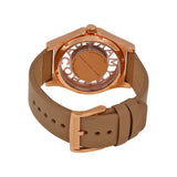 Marc Jacobs Henry Dinky Skeleton Beige Dial Beige Leather Strap Watch for Women - MBM1245